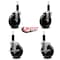 Service Caster 5'' Phenolic Wheel Swivel 1-1/8'' Expanding Stem Caster Set 2 Brakes, 4PK SCC-EX20S514-PHR-2-TLB-2-118 - alternate 3